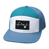 Hawaii - 7 Panel - Light Blue / White / Turquoise - Laser Mesh (Unisex)