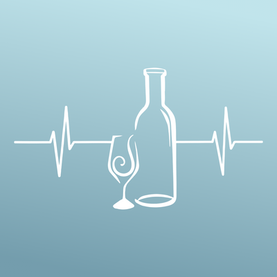 Wine - Sticker - Vinyl - White