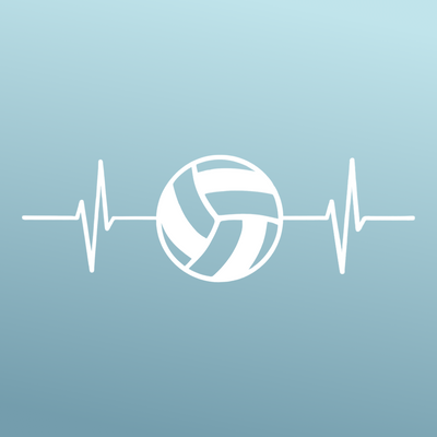 Volleyball - Sticker - Vinyl - White