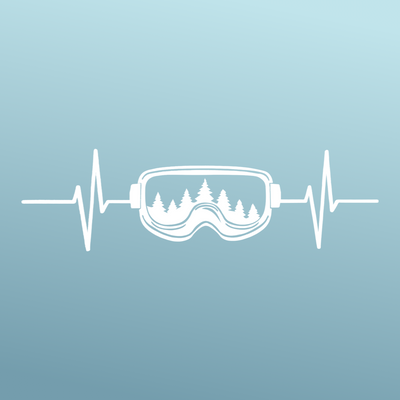 Snow Sports - Sticker - Vinyl - White