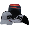Idaho - 6 Panel - Shallow Fit - Pony Tail - Heather Gray / Black - Laser Mesh (Unisex)