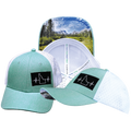 Idaho - 6 Panel - Shallow Fit - Pony Tail - Teal / White - Laser Mesh (Unisex)