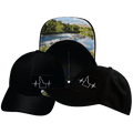 Idaho - 6 Panel - AirMesh - Athletic Fit - Black - Fabric Back (Unisex)