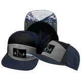 Idaho - 7 Panel - Navy / Gray / Black - Laser Mesh (Unisex)