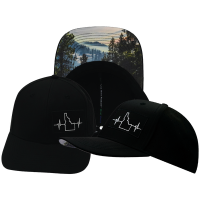 Idaho - 6 Panel - Black - Laser Mesh (Unisex)