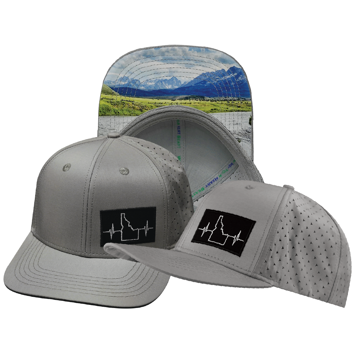 Idaho - 6 Panel - Gray - Laser Mesh (Unisex)
