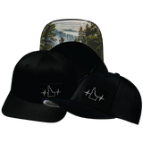 Idaho - 6 Panel - Black - Trucker Mesh (Unisex)