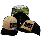 Idaho - 6 Panel - Cork - Black - Laser Mesh (Unisex)