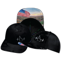 Idaho - 6 Panel - Black Camo / Black  - Trucker Mesh (Unisex)