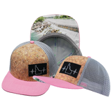 Idaho - 6 Panel - Cork - Pink / Gray - Trucker Mesh (Unisex)