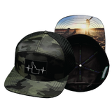 Idaho - 7 Panel - Green Camo / Black (Unisex)