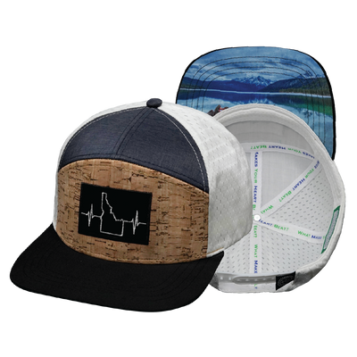Idaho - 7 Panel - Cork - Black / Navy / White - Laser Mesh (Unisex)