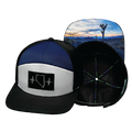 Nevada - 7 Panel - Black / White / Navy - Laser Mesh (Unisex)