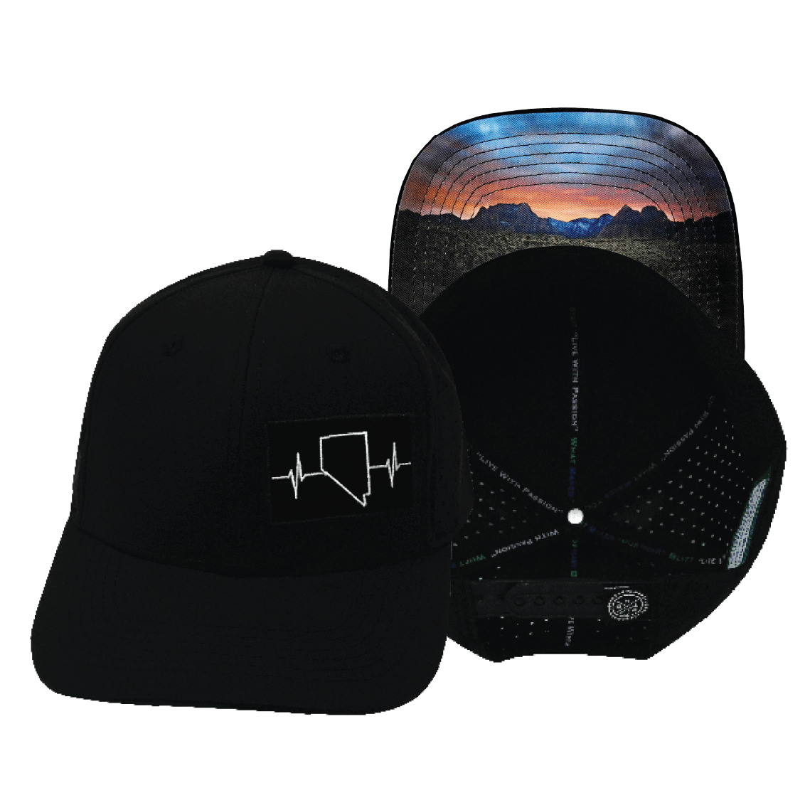 Nevada - 6 Panel - Black (Unisex)