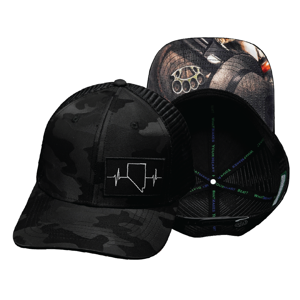 Nevada - 6 Panel - Black Camo / Black (Unisex)