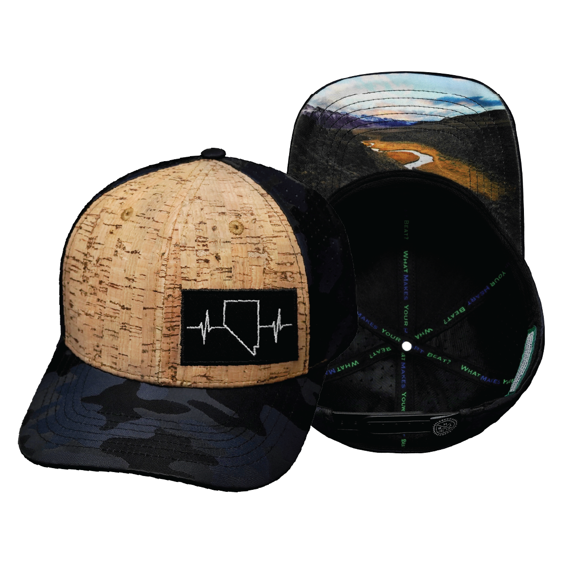 Nevada - 6 Panel - Cork - Navy Camo (Unisex)