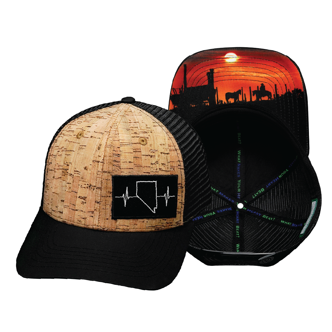 Nevada - 6 Panel - Cork - Black (Unisex)