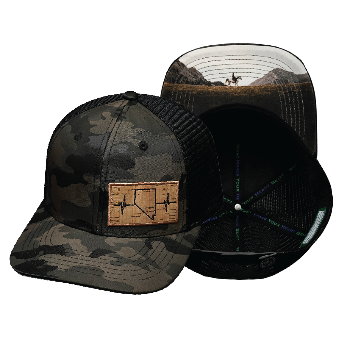 Nevada - 6 Panel - Tan Camo / Black (Unisex)