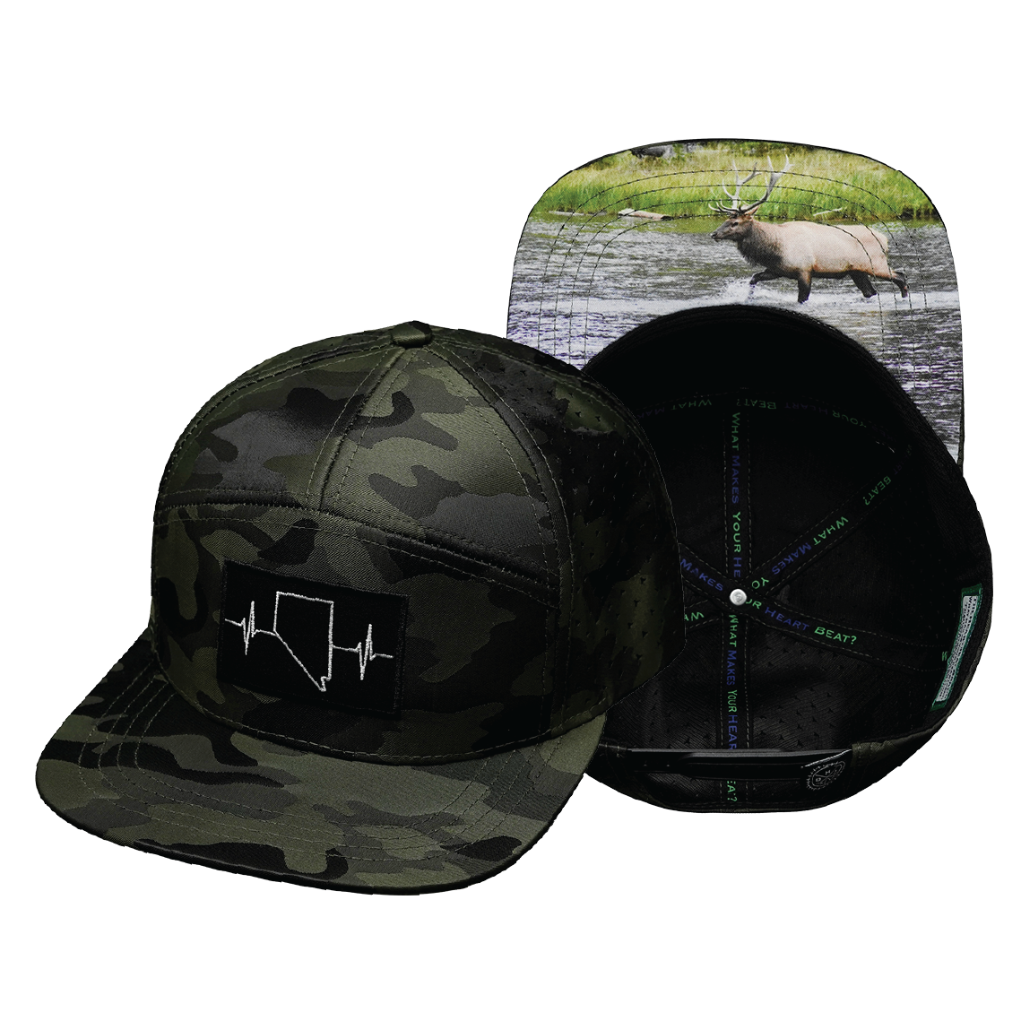 Nevada - 7 Panel - Green Camo (Unisex)