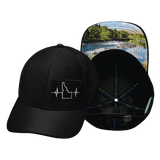 Idaho - 6 Panel - AirMesh - Athletic Fit - Black - Fabric Back (Unisex)