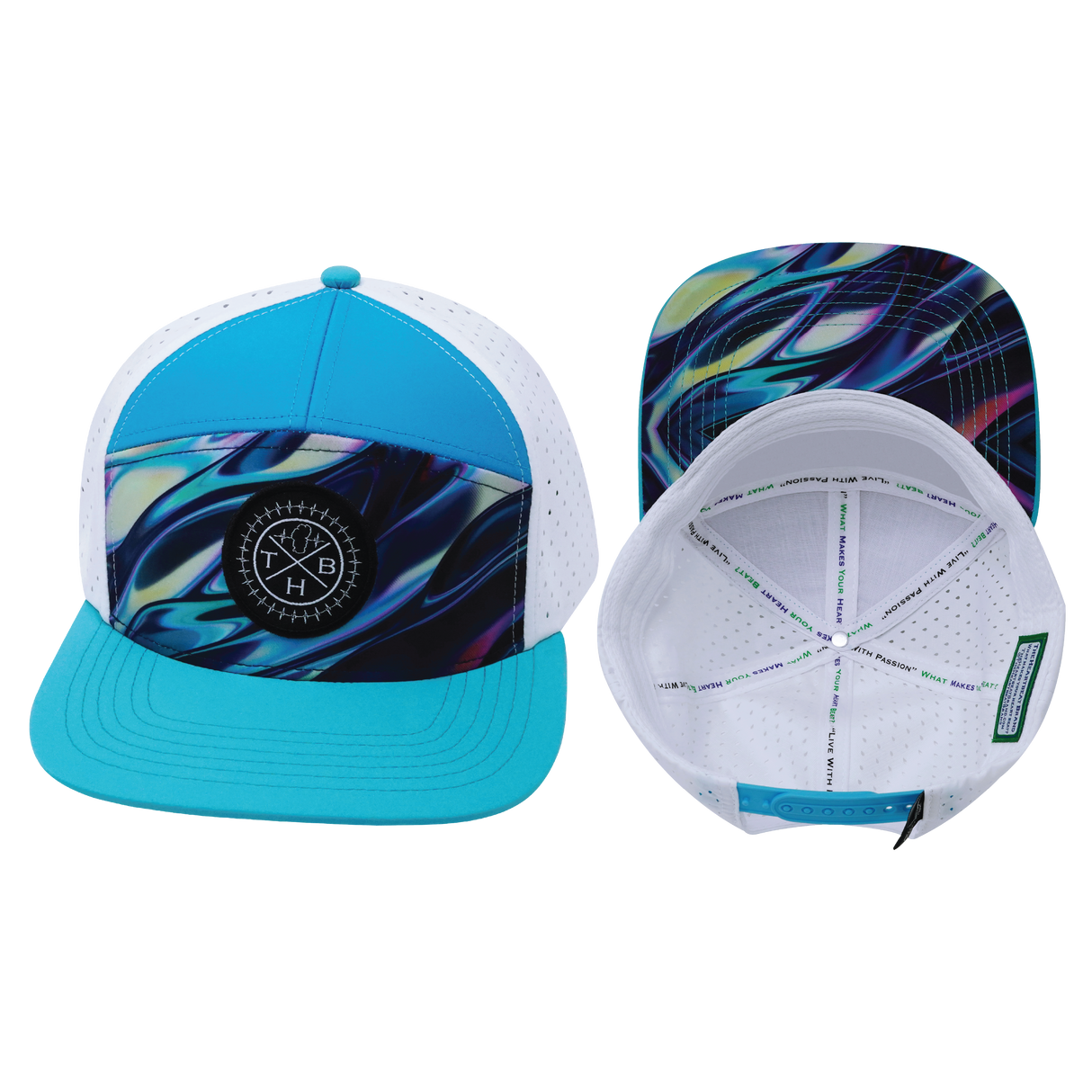 **YOUTH** THB  - 7 Panel - Molten Dream - Neon Green Blue / Neon Blue / White (Unisex)