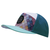 THB - 7 Panel - Mosaic Scales - Mint / White / Slate Blue - Laser Mesh (Unisex)