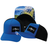 Mountains - 5 Panel - Structured - Royal Blue / Black - Laser Mesh (Unisex)