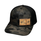 Nevada - 6 Panel - Tan Camo / Black - Trucker Mesh (Unisex)