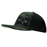 Nevada - 6 Panel - Green Camo / Black - Trucker Mesh (Unisex)
