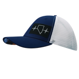 Nevada - 6 Panel - Shallow Fit - Navy / White - Trucker Mesh (Unisex)