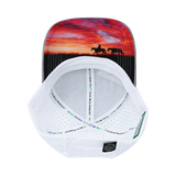 Nevada - 6 Panel - Shallow Fit - Pony Tail - Heather Gray / White - Laser Mesh (Unisex)