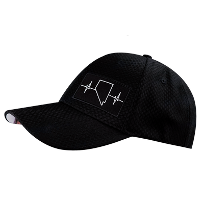 Nevada - 6 Panel - AirMesh - Athletic Fit - Black - Fabric Back (Unisex)