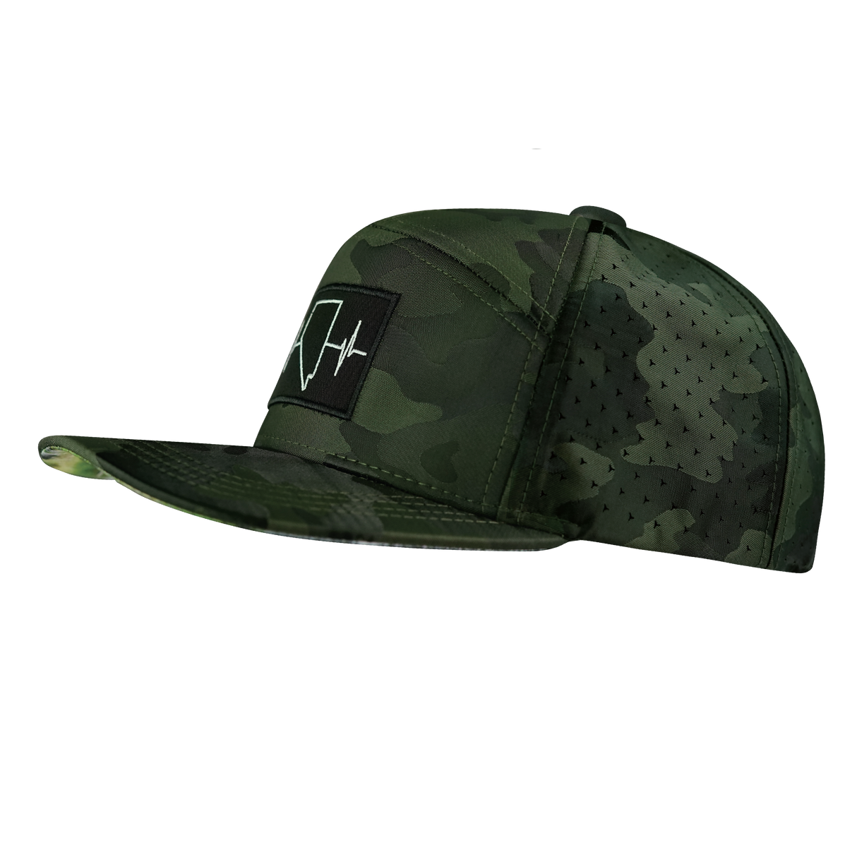 Nevada - 7 Panel - Green Camo - Laser  Mesh (Unisex)