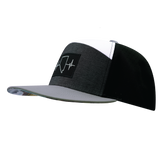 Nevada - 7 Panel - Gray / Charcoal / White / Black - Laser Mesh (Unisex)
