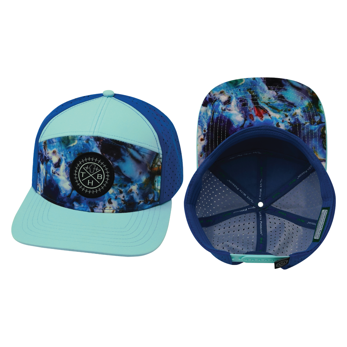 **YOUTH** THB  - 7 Panel - Nebula - Mint / Blue (Unisex)