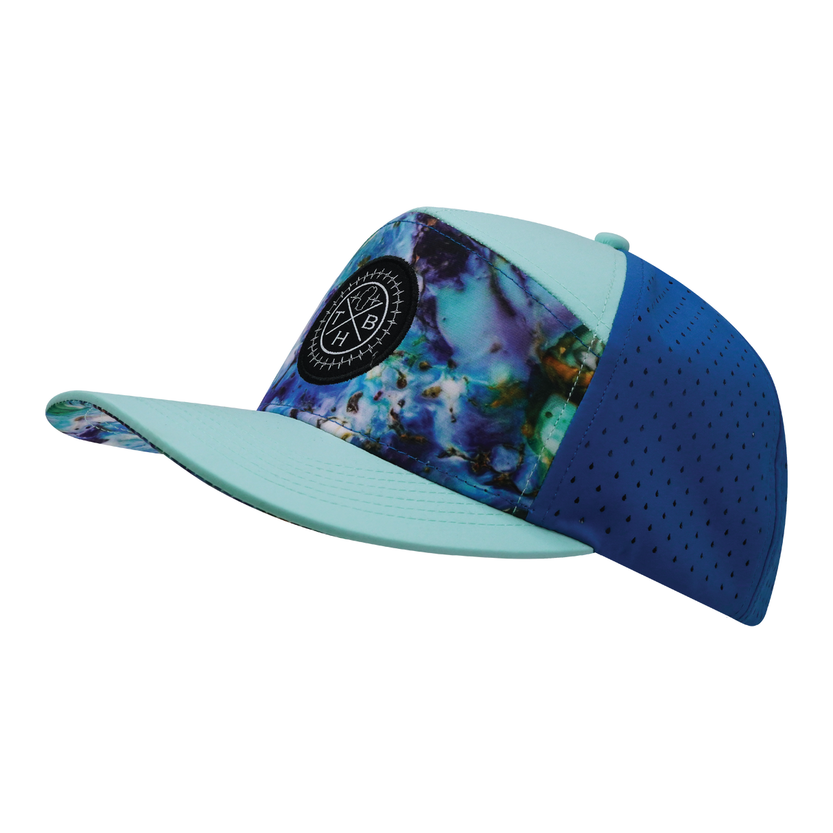 **YOUTH** THB  - 7 Panel - Nebula - Mint / Blue - Laser Mesh (Unisex)