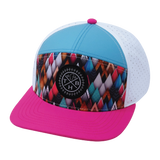THB - 7 Panel - Neon Peaks - Neon Pink / Neon Green Blue / White - Laser Mesh (Unisex)