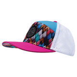 THB - 7 Panel - Neon Peaks - Neon Pink / Neon Green Blue / White - Laser Mesh (Unisex)