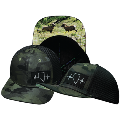 Nevada - 6 Panel - Green Camo / Black - Trucker Mesh (Unisex)