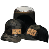 Nevada - 6 Panel - Tan Camo / Black - Trucker Mesh (Unisex)