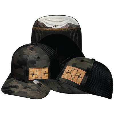 Nevada - 6 Panel - Tan Camo / Black - Trucker Mesh (Unisex)