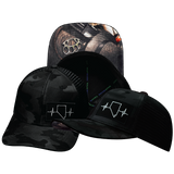 Nevada - 6 Panel - Black Camo / Black - Trucker Mesh (Unisex)