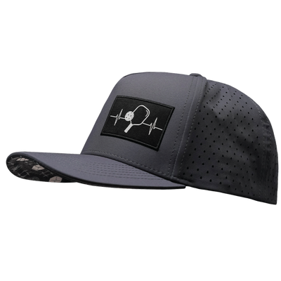 Pickleball - 5 Panel - Structured - Charcoal Gray - Laser Mesh (Unisex)