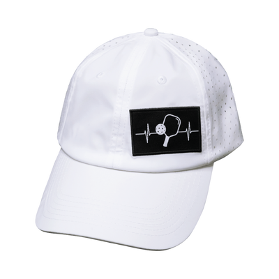 Pickleball - 6 Panel - Unstructured - Relaxed Fit - White - Laser Mesh (Unisex)
