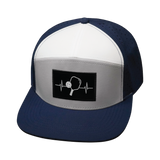 Pickleball - 7 Panel - Navy / Gray / White - Laser Mesh (Unisex)