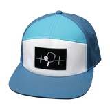 Pickleball - 7 Panel - Light Blue / White / Aqua - Laser Mesh (Unisex)
