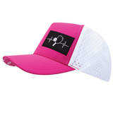 Pickleball - 5 Panel - Structured - Neon Pink / White - Laser Mesh (Unisex)