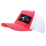 Pickleball - 5 Panel - Structured - Neon Peach / White - Laser Mesh (Unisex)