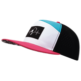 Pickleball - 7 Panel - Neon Pink / White / Neon Blue Green / Black - Laser Mesh (Unisex)