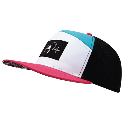 Pickleball - 7 Panel - Neon Pink / White / Neon Blue Green / Black - Laser Mesh (Unisex)